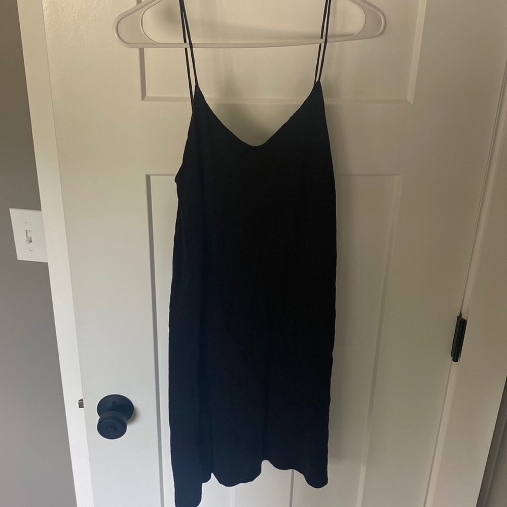 Cotton black mini dress